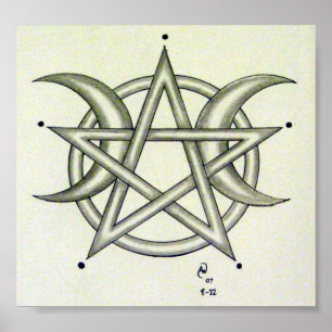 Drievoudige maan poster