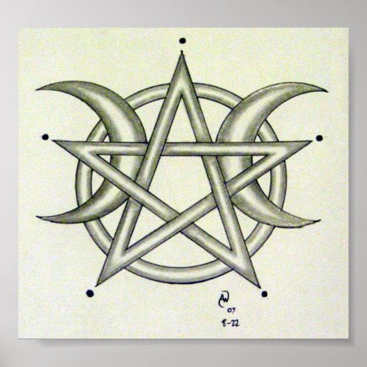 Drievoudige maan poster (Voorkant)