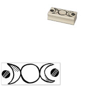 Drievoudige Maan Rubberstempel (Gestempeld)