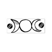 Drievoudige Maan Rubberstempel (Afrduk)