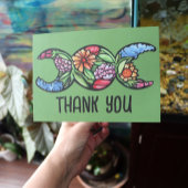 Drievoudige maan symbool tuin bloei kaart