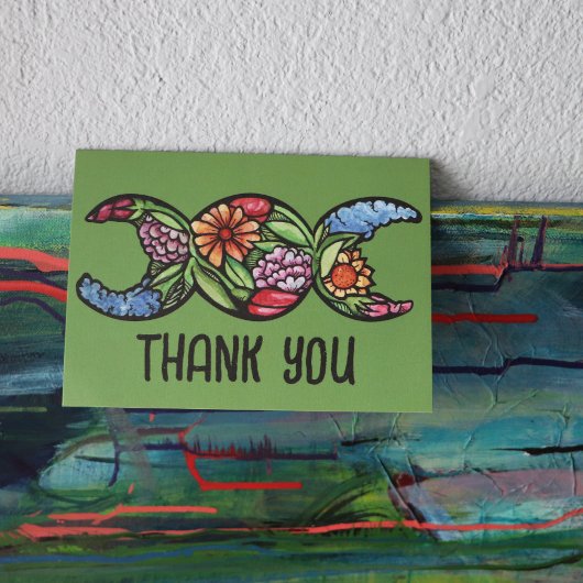 Drievoudige maan symbool tuin bloei kaart