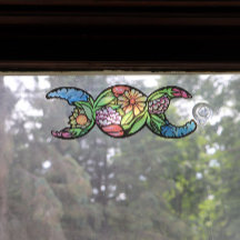 Drievoudige maan symbool tuin bloei