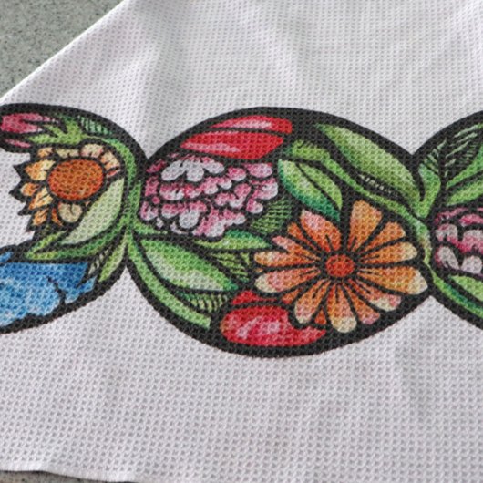 Drievoudige maan symbool tuin bloei theedoek