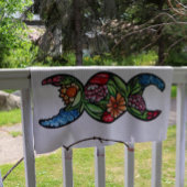 Drievoudige maan symbool tuin bloei theedoek