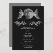 Drievoudige Maan Trouwkaart Kaart (Voorkant / Achterkant)