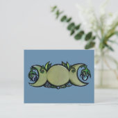 Drievoudige Maanbloei – Botanisch Wiccaans Symbool Briefkaart (Staand voorkant)