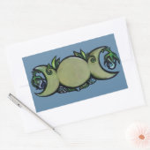 Drievoudige Maanbloei – Botanisch Wiccaans Symbool Rechthoekige Sticker (Envelop)