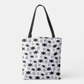 Drievoudige Maangodin & Pentakel Patroon Tote Bag (Achterkant)