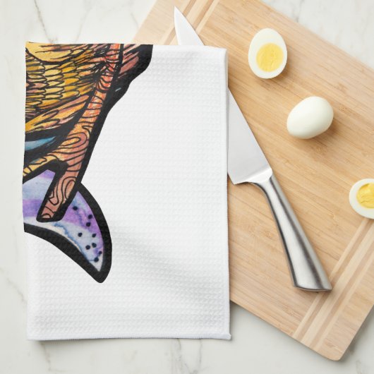 drievoudige-maanuil theedoek (Quarter Fold)