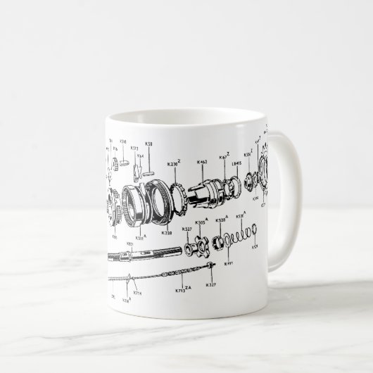 Drievoudige Mok van Sturmey-Archer (geen onderdele (Voorkant rechts)