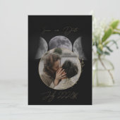 Drievoudige Moon-foto slaat de datum op Kaart (Staand voorkant)