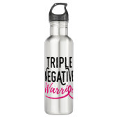 Drievoudige negatieve waarschuwing voor borstkanke waterfles  (Voorkant)