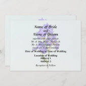 Drievoudige Paarse Iris Huwelijksbenodigdheden Kaart (Voorkant / Achterkant)