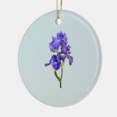Drievoudige Paarse iris Keramisch Ornament (Links)