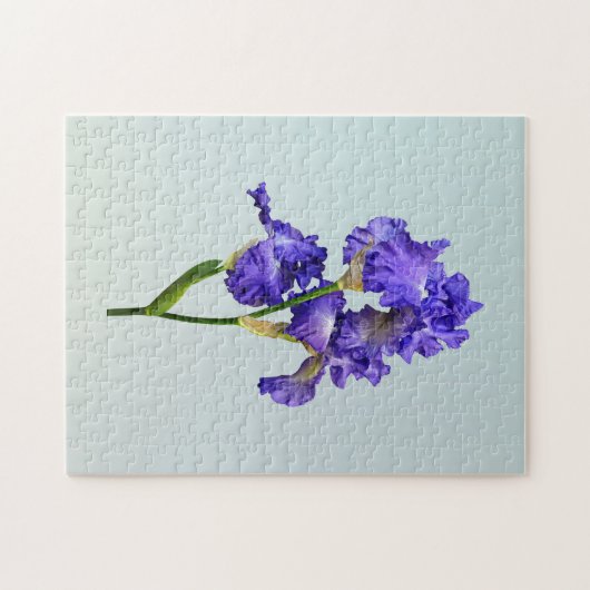 Drievoudige Paarse iris Legpuzzel (Horizontaal)