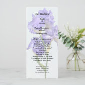 Drievoudige Paarse iris Programmakaart (Staand voorkant)