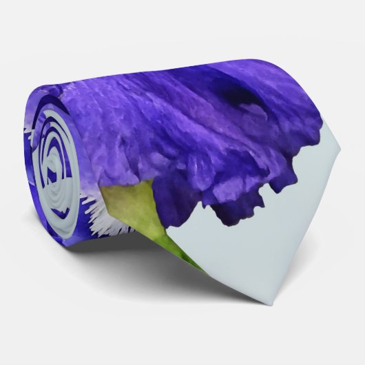 Drievoudige Paarse iris Stropdas (Opgerold)