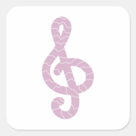 drievoudige paarse sleutel vierkante sticker