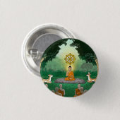 Drievoudige Pareltjes: Boeddha, Dharma, Sangha But Ronde Button 3,2 Cm (Voorkant /achterkant)