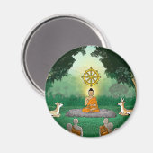 Drievoudige Pareltjes: Boeddha, Dharma, Sangha-mag Magneet (Voorkant / Achterkant)