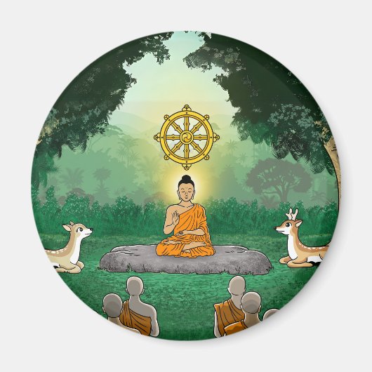 Drievoudige Pareltjes: Boeddha, Dharma, Sangha-mag Magneet (Voorkant)
