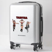 Drievoudige Red Zebra Dancer #2 Sticker (Koffer)