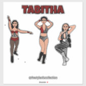 Drievoudige Red Zebra Dancer #2 Sticker (Vel)