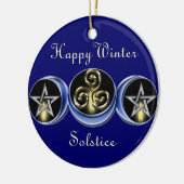 Drievoudige ronddraaiende ronddraaiende maan versi keramisch ornament (Links)