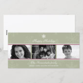 Drievoudige Sage Sneeuwvlok Foto Kaart (Voorkant / Achterkant)