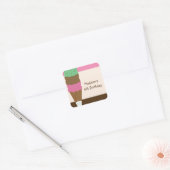 Drievoudige Schep Ijs Verjaardagsfeest Sticker (Envelop)