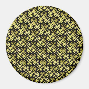 Drievoudige spiraal triskele Keltisch Khaki Beige Magneet