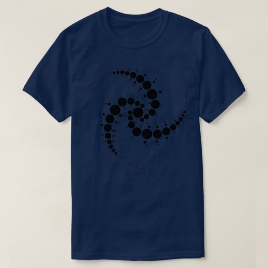 Drievoudige spiraalvormige snijcirkel t-shirt (Design voorkant)