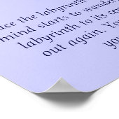 Drievoudige spiraalvormige Vingerlabyrint. Poster (Hoek)