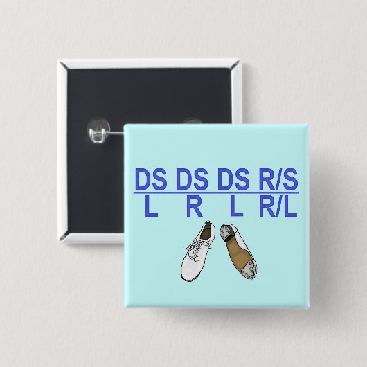 Drievoudige stap voor registratie vierkante button 5,1 cm (Voorkant /achterkant)