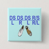 Drievoudige stap voor registratie vierkante button 5,1 cm (Voorkant)