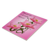 Drievoudige stapel  roze roze roze roze roze roze  tegeltje (Zijkant)