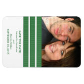 Drievoudige Stripe Foto Save the Date Magnet, Gree Magneet (Horizontaal)