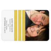 Drievoudige Stripe Foto slaat de datum magneet op, (Horizontaal)