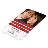 Drievoudige Stripe Foto slaat de datum magneet op, (Linkerzijde)