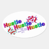 Drievoudige tijd ovale sticker (Voorkant)