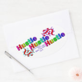 Drievoudige tijd ovale sticker (Envelop)