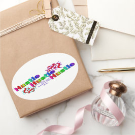 Drievoudige tijd ovale sticker