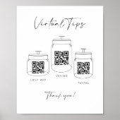Drievoudige tip Jar Scan QR Code Cash App Payment  Poster (Voorkant)