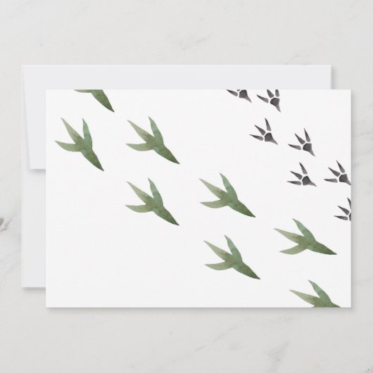 Drievoudige uitnodiging van Dinosaur Birthday (Achterkant)