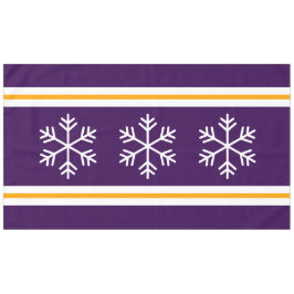 Drievoudige witte Noordse Sneeuwvlokken Diepe Paar Tafelkleed