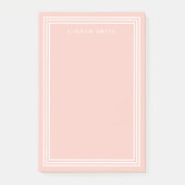 Drievoudige witte rand met BEWERKBARE ACHTERGRONDK Post-it® Notes (Voorkant)