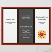 Drievoudige Zakelijke Logo Reclamefolder Flyer (Voorkant)