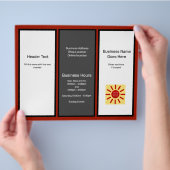 Drievoudige Zakelijke Logo Reclamefolder Flyer (Hand)