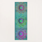 Drievoudige zeshoek mandala magische yogamat (Achterkant)